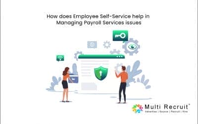 How does Employee Self-Service help in Managing Payroll Services issues
